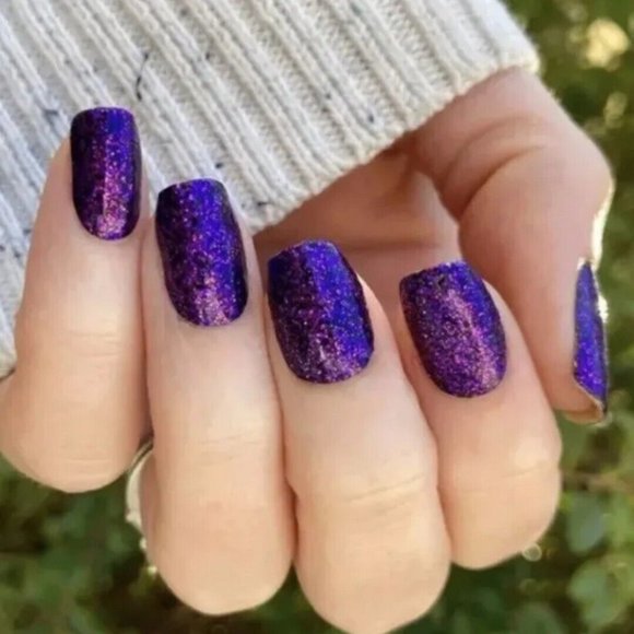 COLOR STREET IBIZA NIGHTS RETIRED PURPLE GLITTER NAIL POLISH STRIPS NEW IN BOX - Picture 1 of 3